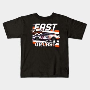 Denny Hamlin Fast Or Last Kids T-Shirt